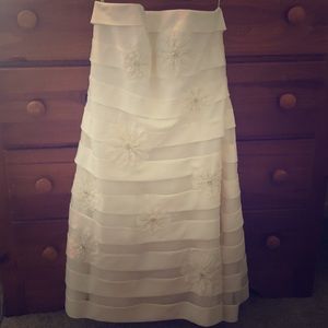 Strapless Ivory Short wedding Dress- size 14